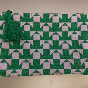 5/$20 *when bundled Green & Light Pink Aztec pattern Ipsy Bag